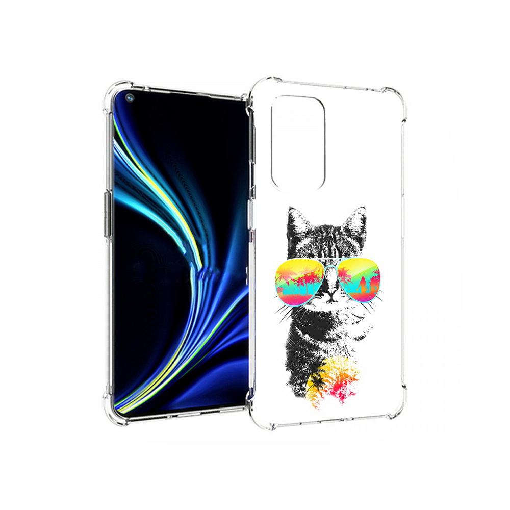 

Чехол MyPads Tocco для OnePlus 9 крутой кот (PT159409.128.425), Прозрачный, Tocco