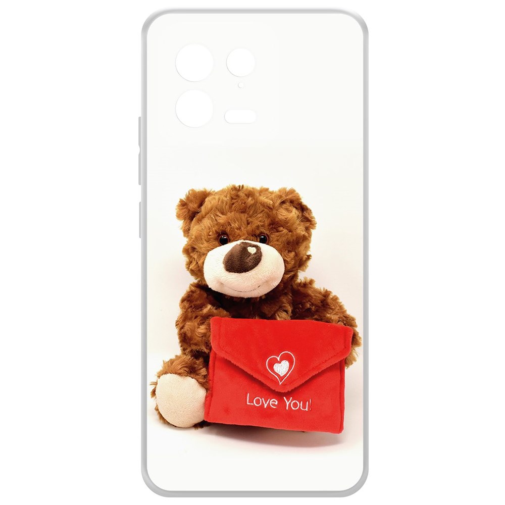 

Чехол-накладка Krutoff Clear Case Медвежонок тебя любит для Xiaomi 13, Прозрачный