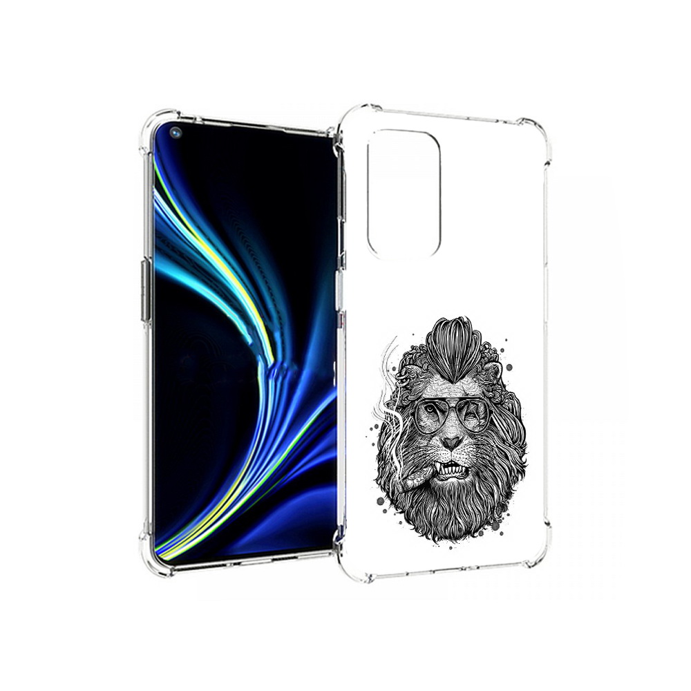 

Чехол MyPads Tocco для OnePlus 9 курящий лев (PT159409.128.432), Прозрачный, Tocco