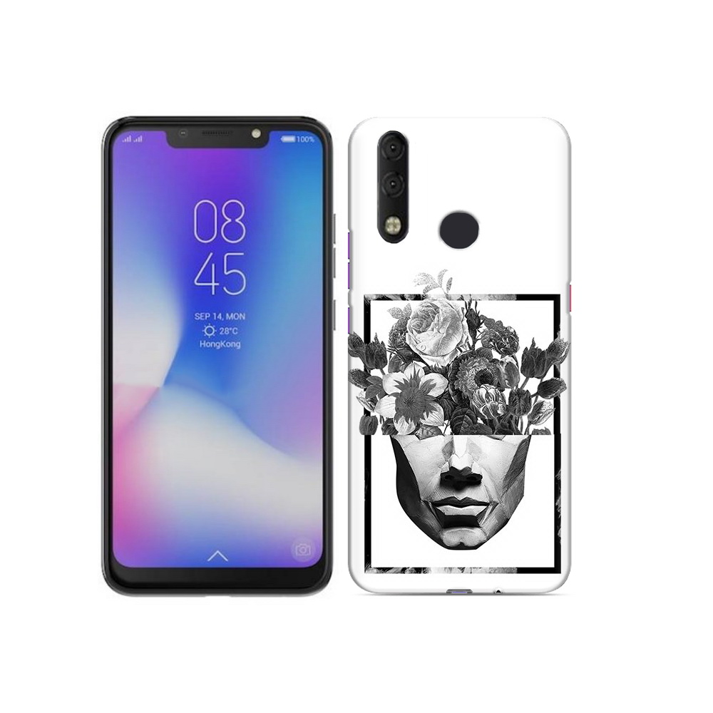 

Чехол MyPads Tocco для Tecno Camon 11 Pro черно белая ваза в абстракции, Tocco