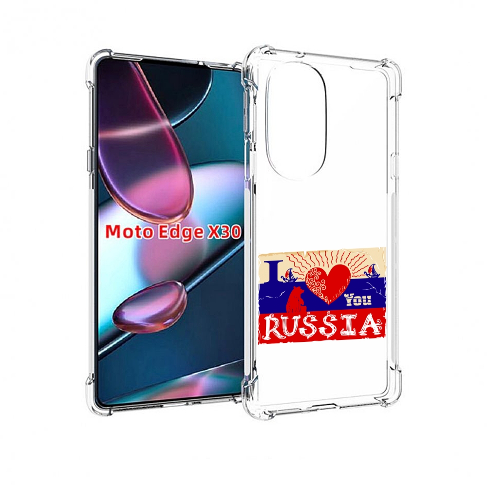 

Чехол MyPads Люблю Россию для Motorola Moto Edge X30, Прозрачный, Tocco