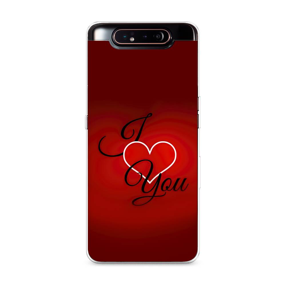 

Чехол Awog на Samsung Galaxy A80 "I love you 3", Разноцветный, 28350-6