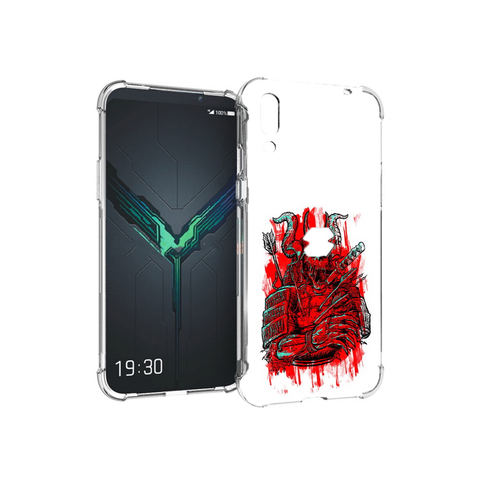 

Чехол MyPads Tocco для Xiaomi Black Shark 2 красный скелет воин (PT144492.263.413), Прозрачный, Tocco