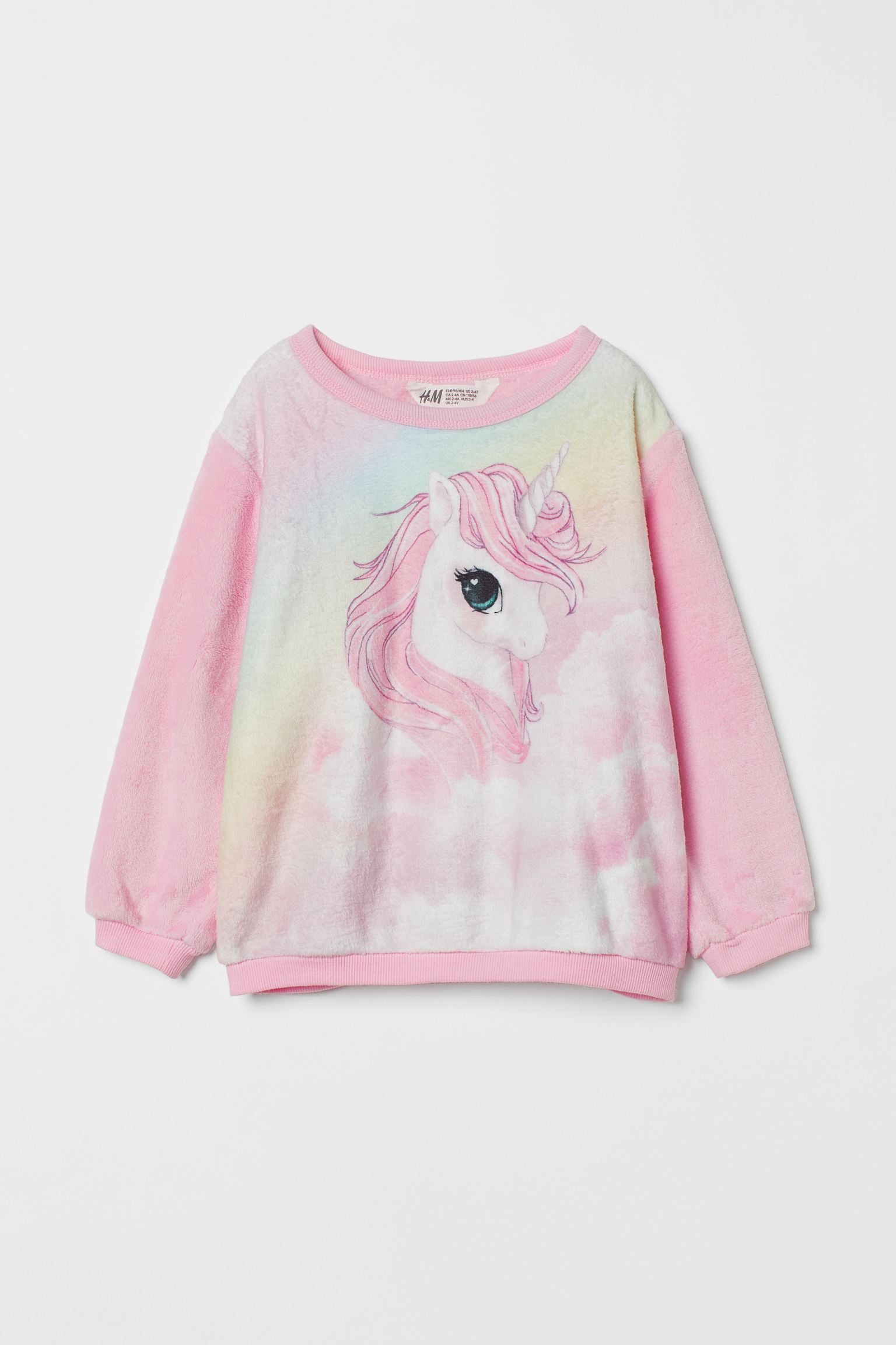 Свитшот H&M для девочек, розовый-005, размер 122/128, 955355005