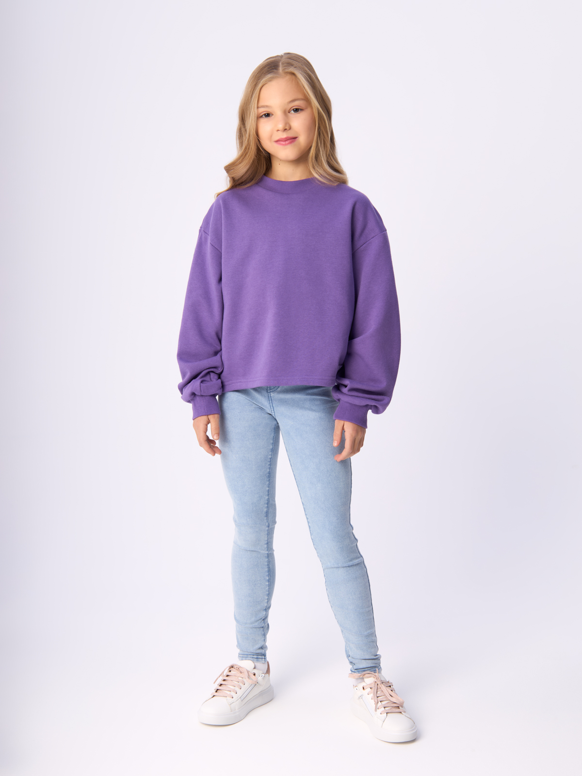Свитшот H&M для девочек, фиолетовый-002, размер 146/152, 1098303002