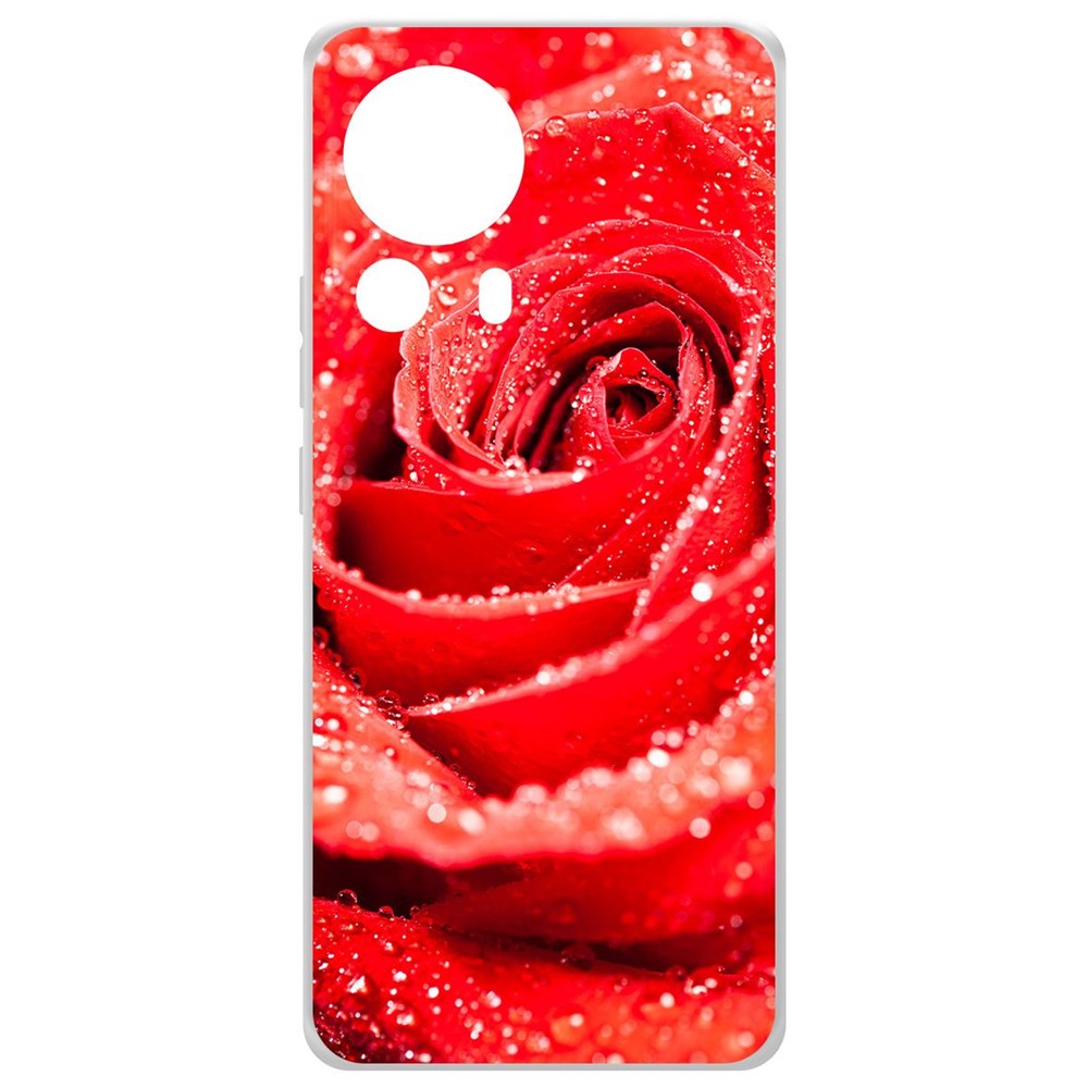 

Чехол-накладка Krutoff Clear Case Роза для Xiaomi 13 Lite, Прозрачный