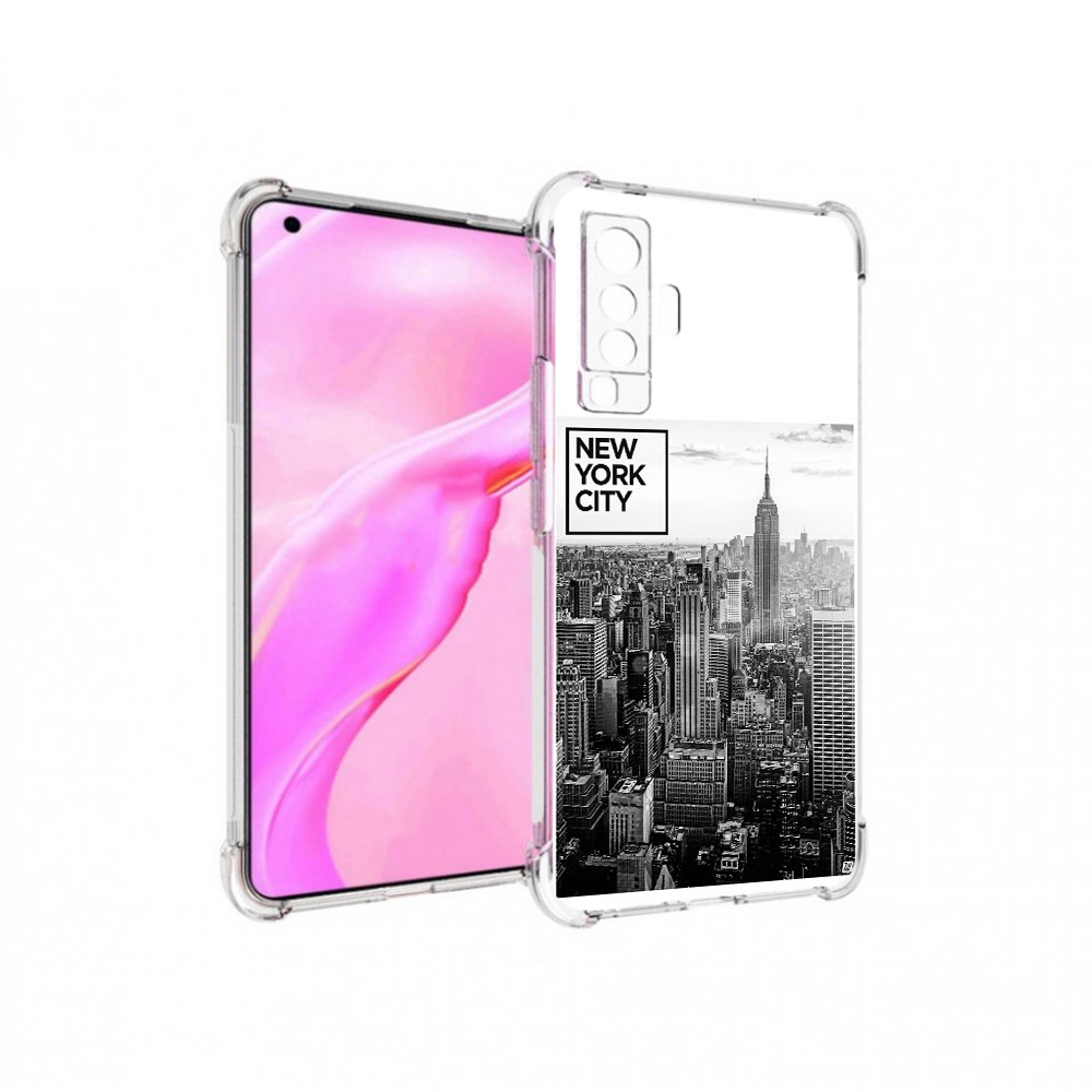 

Чехол MyPads Tocco для Vivo X50 черно белый ньюерк (PT226969.391.686), Прозрачный, Tocco