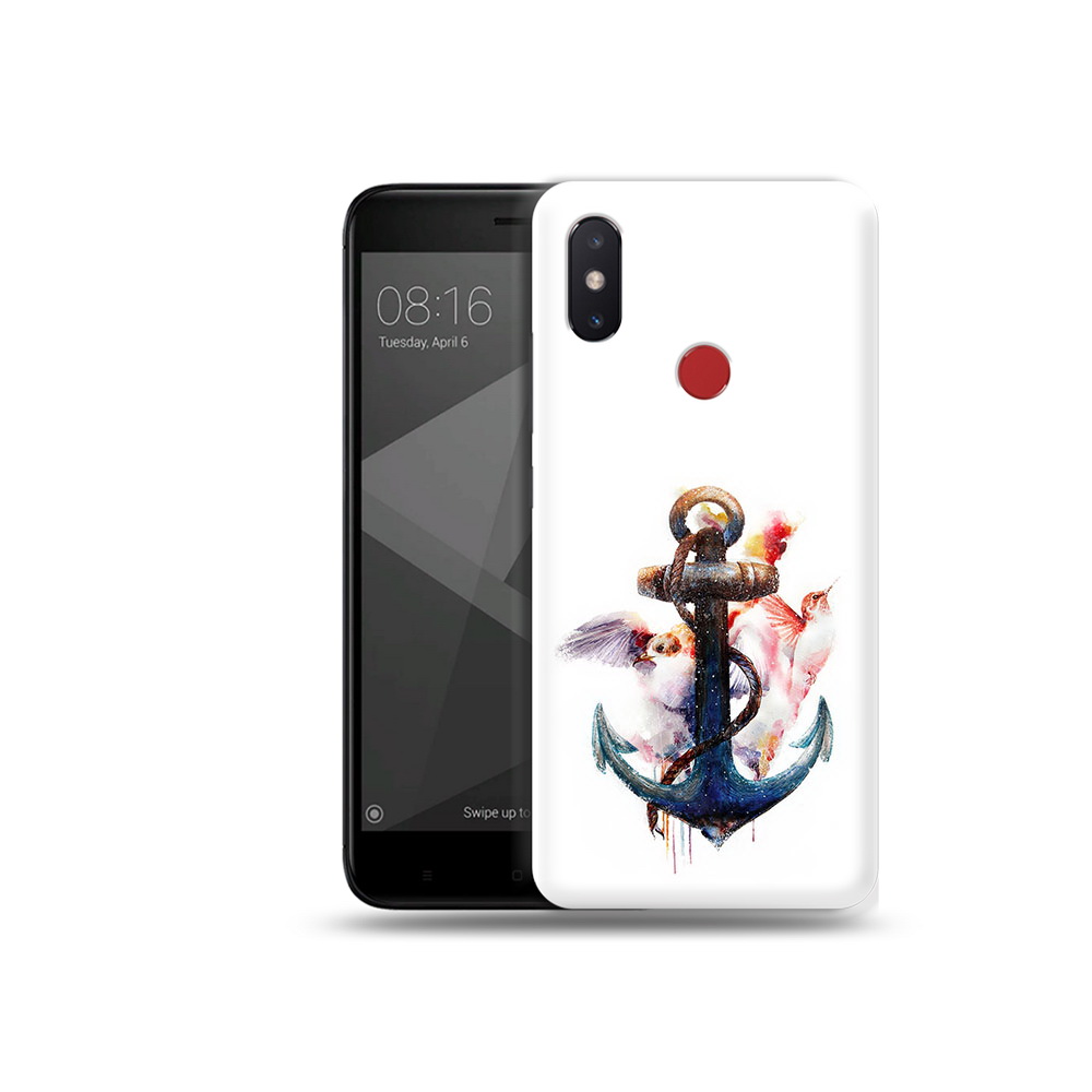 

Чехол MyPads Tocco для Xiaomi Mi 8 SE якорь с птицами (PT113500.331.703), Прозрачный, Tocco