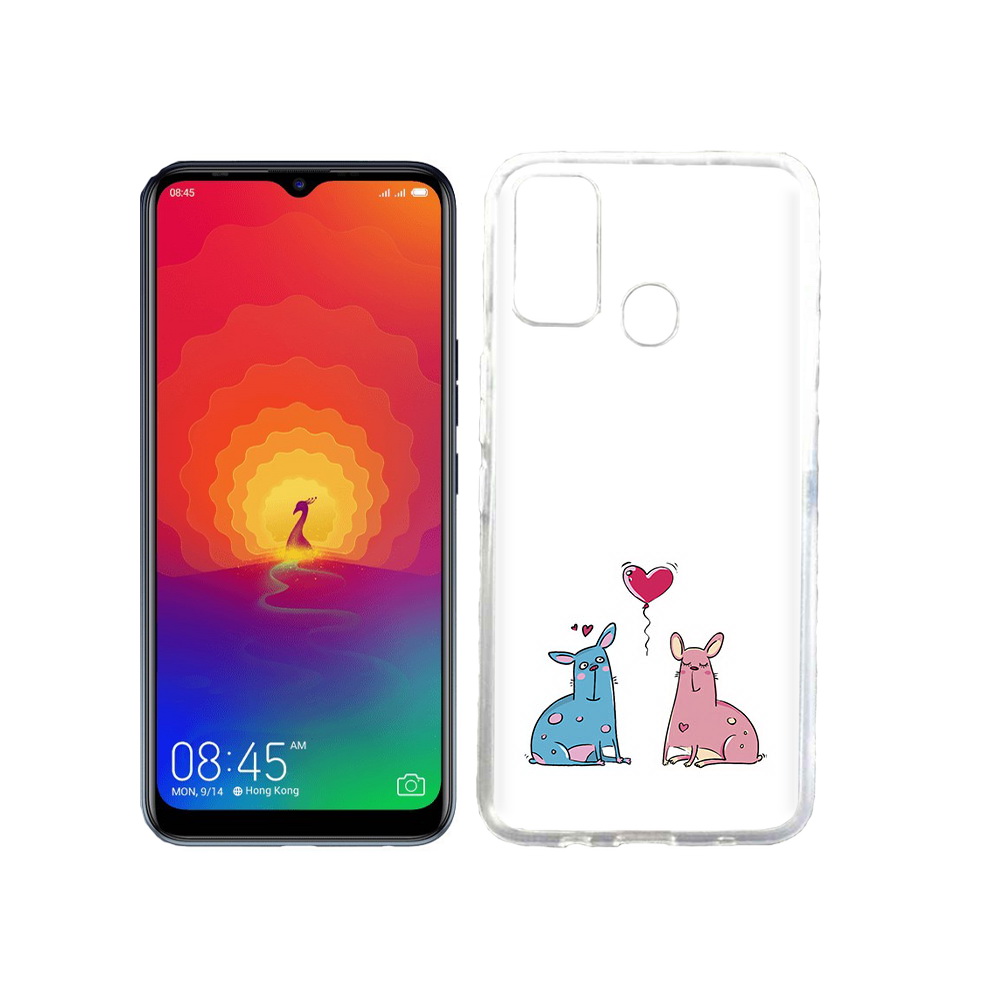 

Чехол MyPads Tocco для Tecno Spark 4 Лама любовь, Прозрачный, Tocco