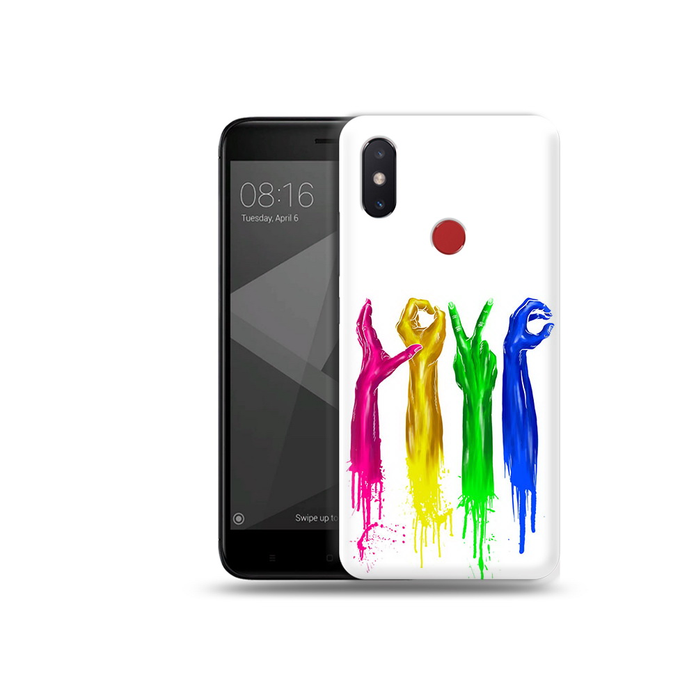 

Чехол MyPads Tocco для Xiaomi Mi 8 SE яркие руки love (PT113500.331.707), Прозрачный, Tocco
