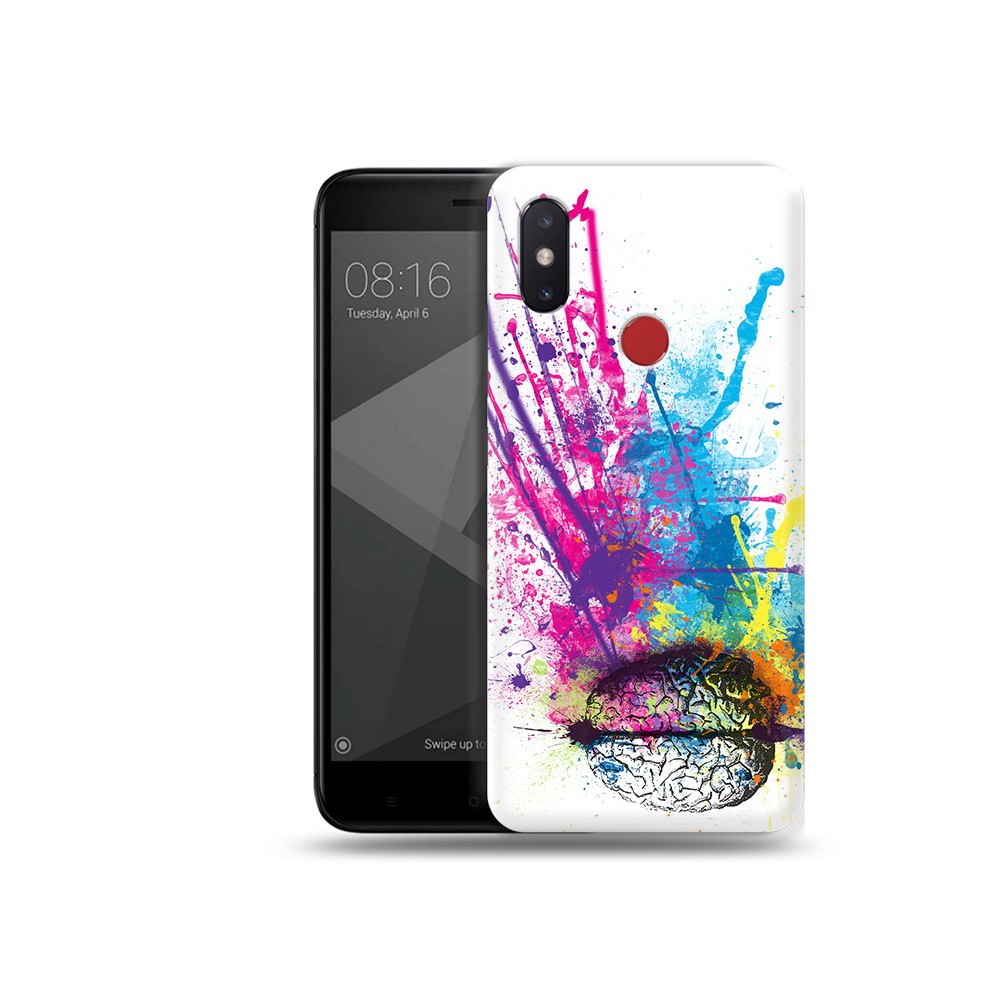

Чехол MyPads Tocco для Xiaomi Mi 8 SE яркий красочный мозг (PT113500.331.710), Прозрачный, Tocco