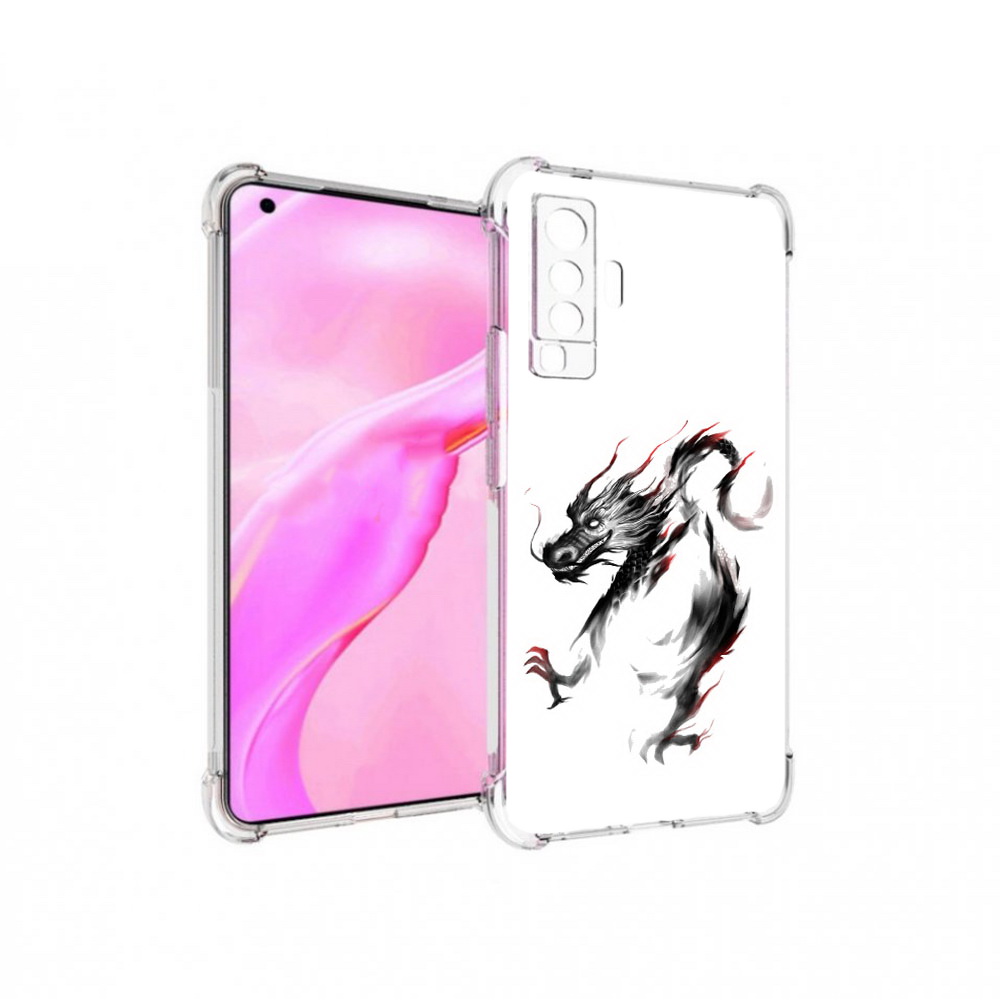 

Чехол MyPads Tocco для Vivo X50 черный дракон (PT226969.391.690), Прозрачный, Tocco