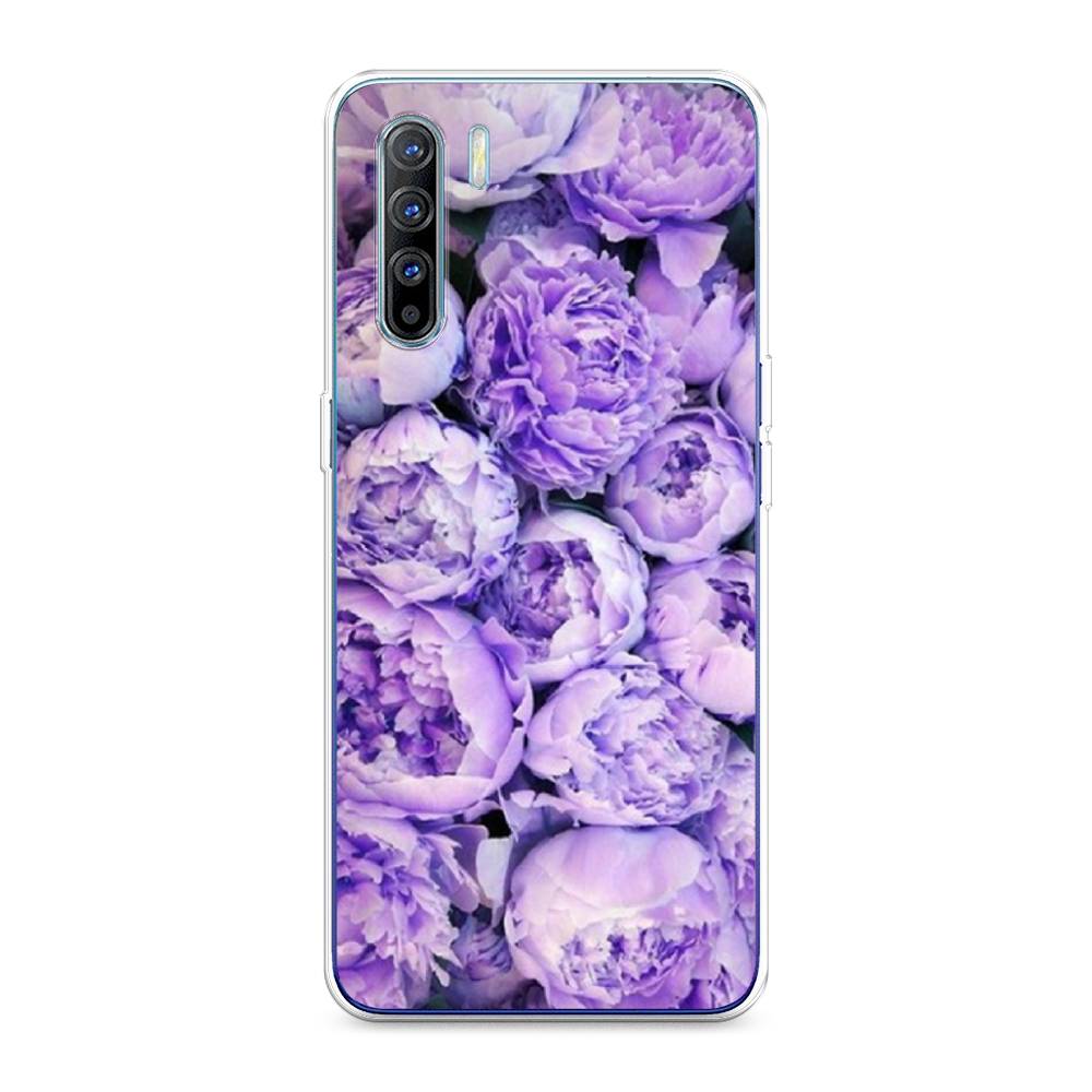

Чехол Awog на Oppo A91/Reno 3 "Пионы сиреневые", Разноцветный, 252450-8