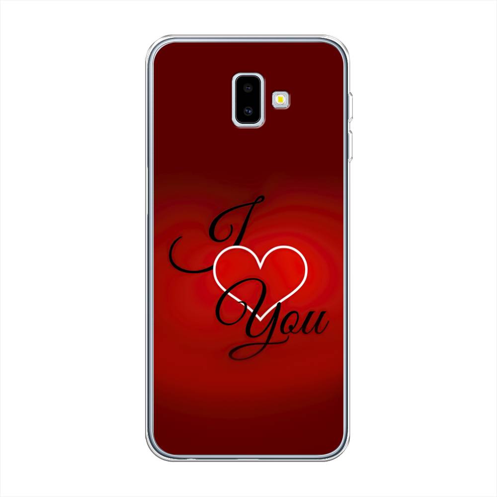 фото Силиконовый чехол "i love you 3" на samsung galaxy j6 + awog