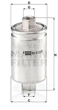 

Фильтр топливный daewoo nexia/espero MANN-FILTER арт. WK612/2