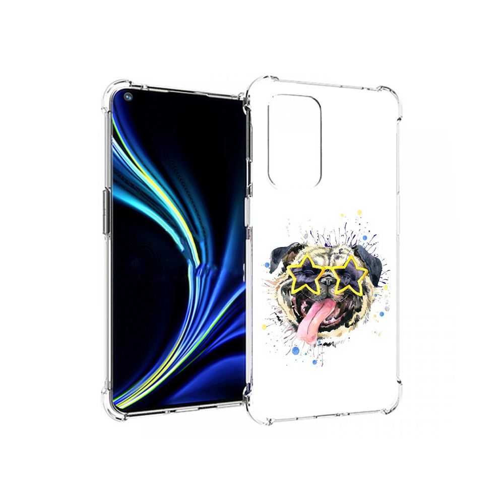 

Чехол MyPads Tocco для OnePlus 9 мопс боксер (PT159409.128.482), Прозрачный, Tocco
