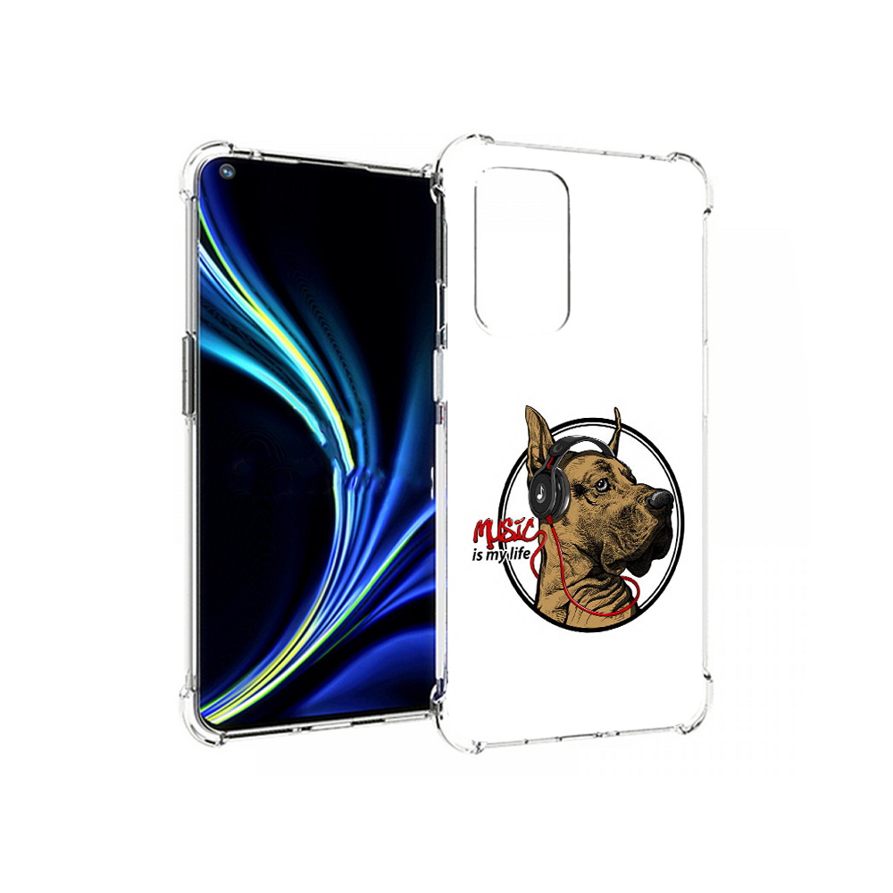 

Чехол MyPads Tocco для OnePlus 9 музыкальная собака (PT159409.128.490), Прозрачный, Tocco