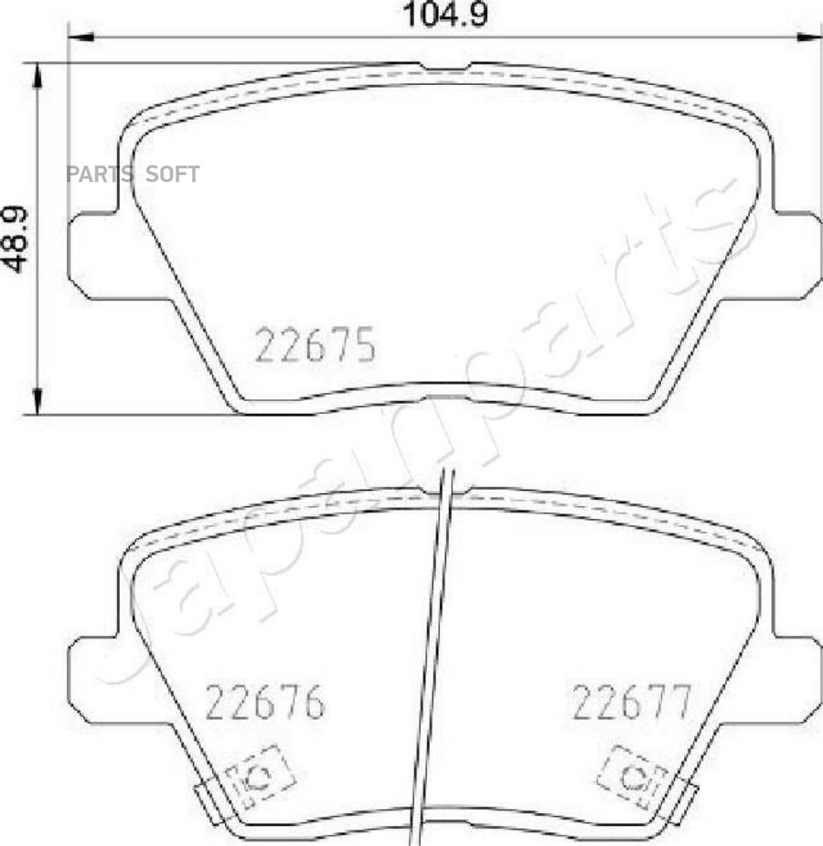 

Тормозные колодки Japanparts задние для Hyundai I30 2016-/Kia Ceed 2018- ppk15af