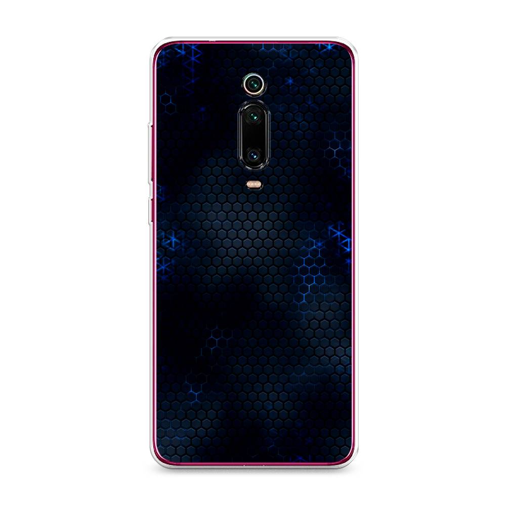 фото Силиконовый чехол "фон соты синие" на xiaomi redmi k20 pro awog