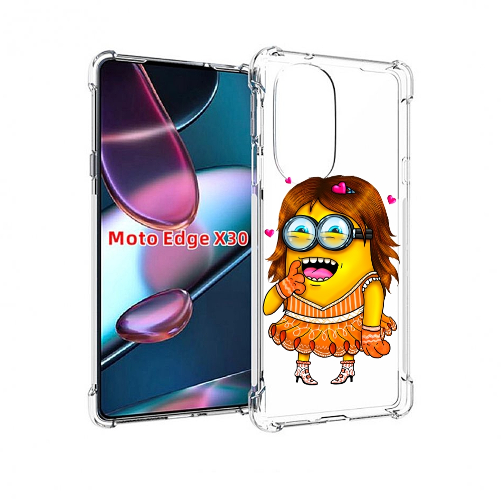 

Чехол MyPads Миньон девочка для Motorola Moto Edge X30, Прозрачный, Tocco