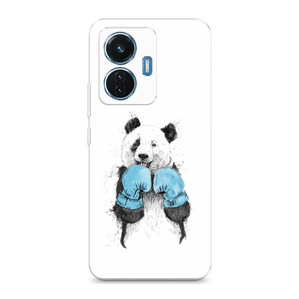 

Чехол для Vivo T1 "Панда боксер", Голубой;белый;серый, 267150-1