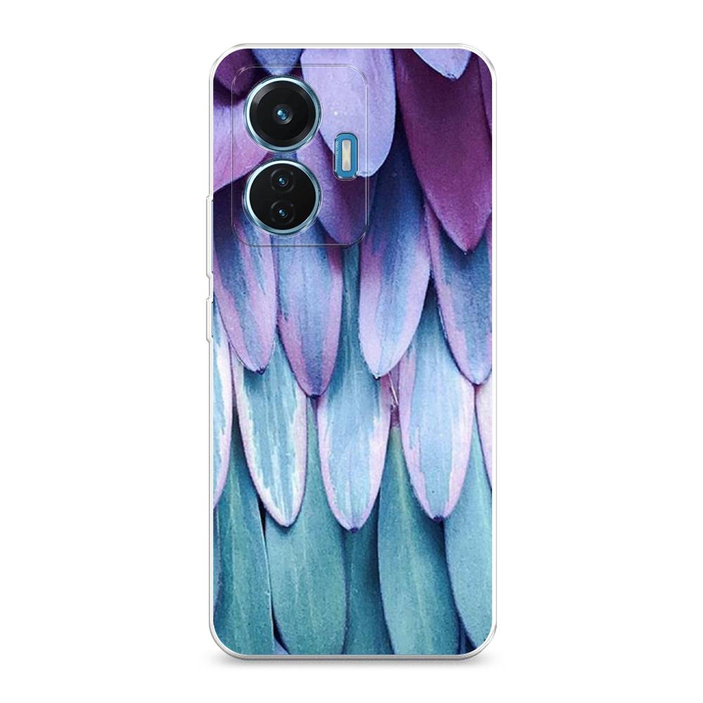 

Чехол для Vivo T1 "Синее перо", Фиолетовый;голубой, 267150-3