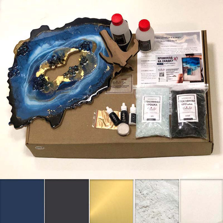 

Набор для создания картины эпоксидной смолой ResinArtBox Geode 002 ResinArt RA-0136/002