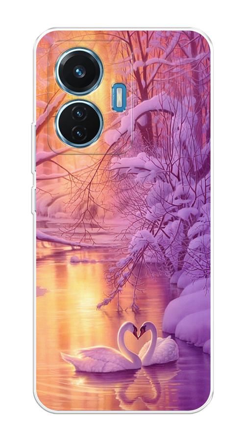 

Чехол на Vivo T1 "Зима 1", Фиолетовый;желтый, 267150-2