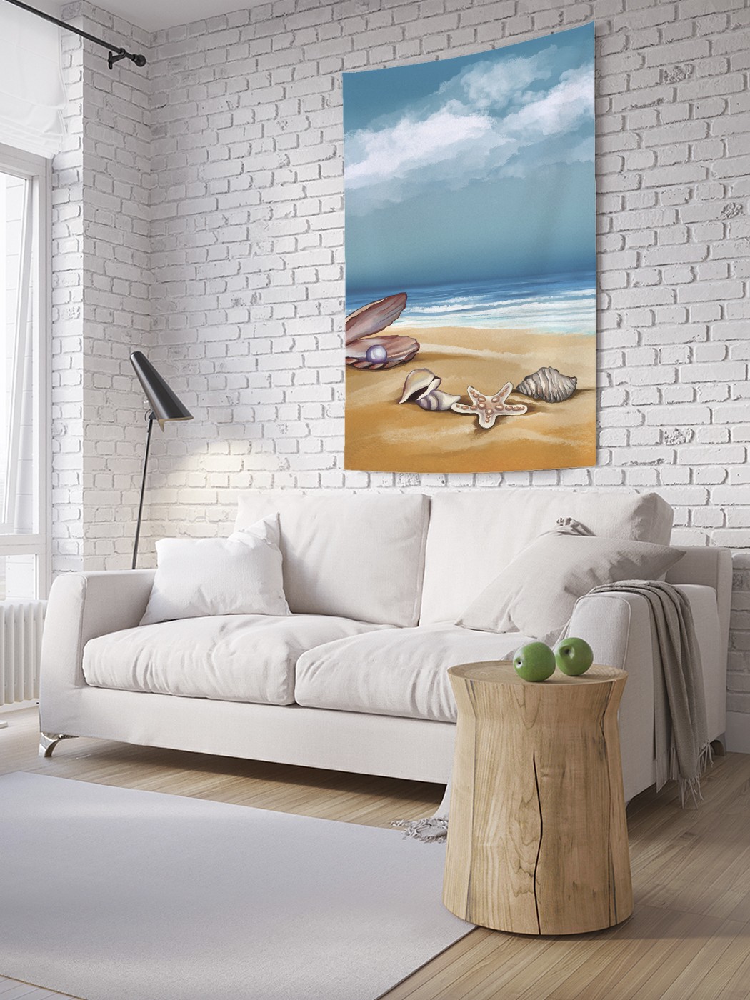 

Вертикальное фотопанно на стену JoyArty Ракушка с жемчугом на песке 150x200 см, Ракушка с жемчугом на песке