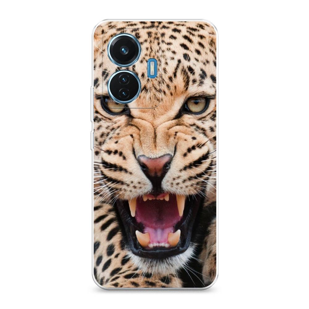 

Чехол для Vivo T1 "Леопард 3d", Бежевый;черный, 267150-6