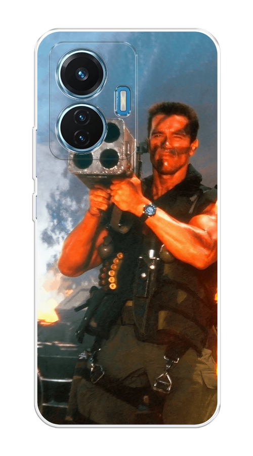 

Чехол на Vivo T1 "Арнольд Шварцнеггер с базукой", Голубой;коричневый, 267150-6