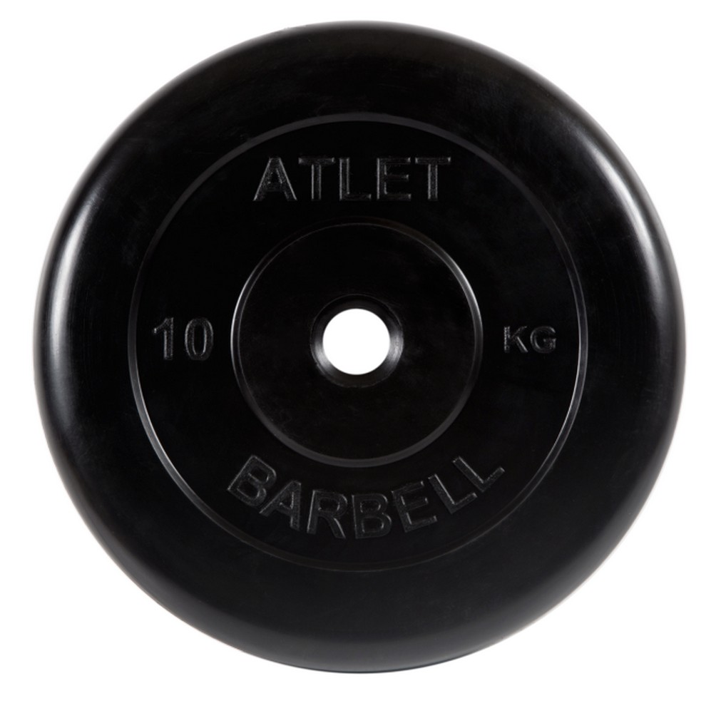 

Диск для штанги MB Barbell Atlet 10 кг, 31 мм черный, Atlet