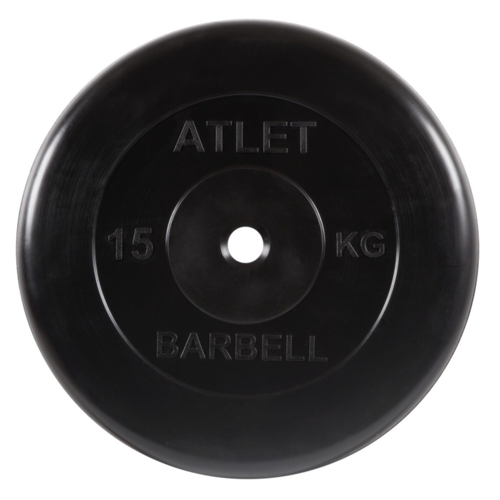 

Диск для штанги MB Barbell Atlet 15 кг, 31 мм черный, Atlet