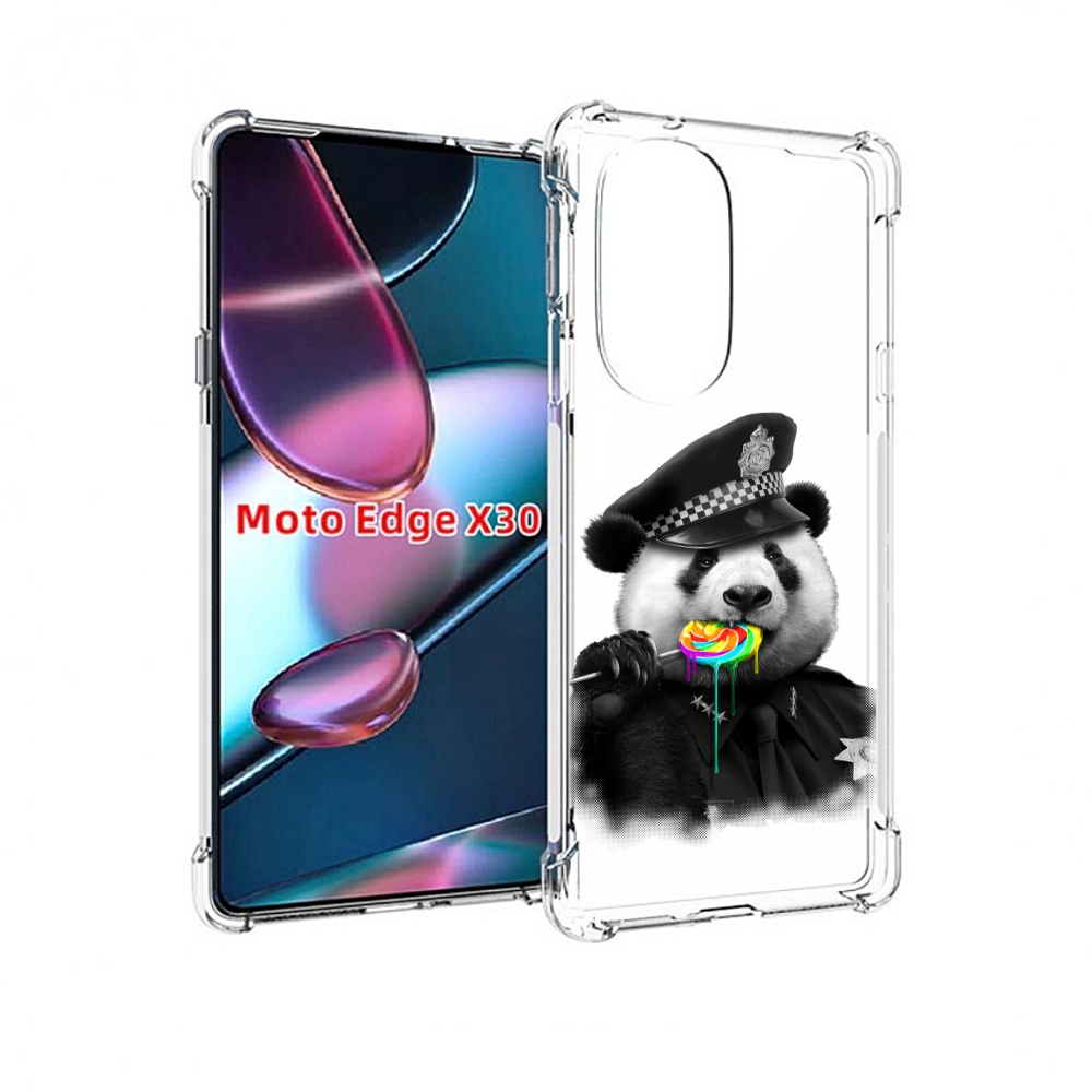 

Чехол MyPads Панда полиция для Motorola Moto Edge X30, Прозрачный, Tocco