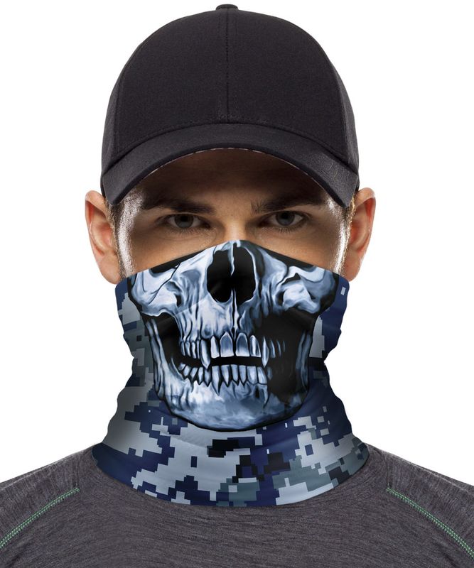 фото Бандана-труба skully череп s-tube marpat blue usn