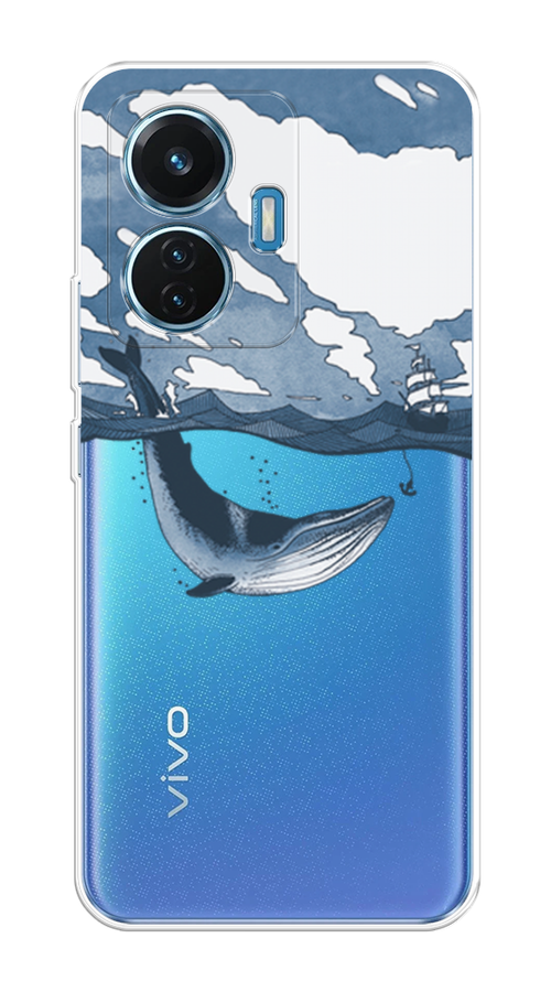 

Чехол на Vivo T1 "Большой кит", Синий, 267150-1