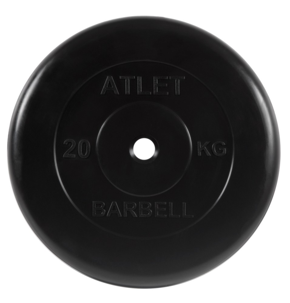 

Диск для штанги MB Barbell Atlet 20 кг, 31 мм черный, Atlet