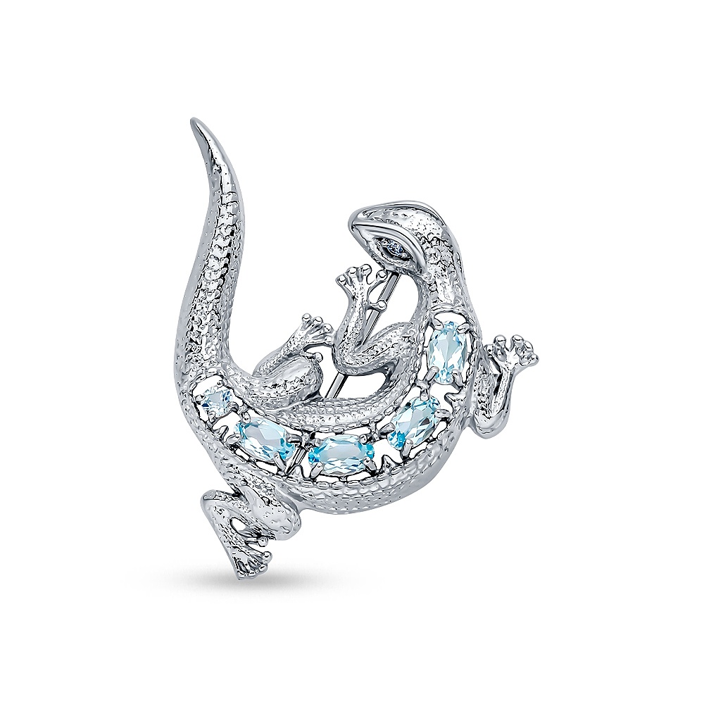 

Брошь из серебра 585Gold 709000303, топаз, 709000303