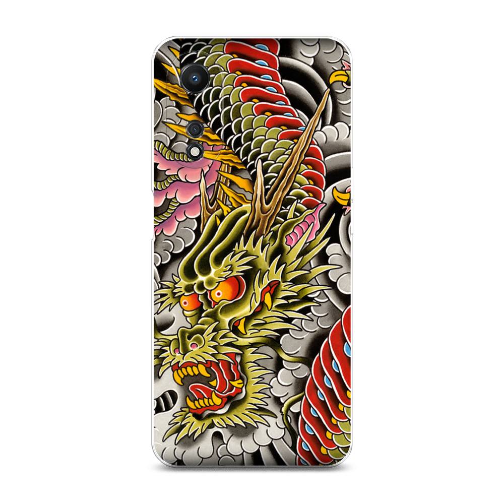 

Чехол для Oppo A58 5G "Японский дракон", Желтый;розовый;красный, 2512450-4