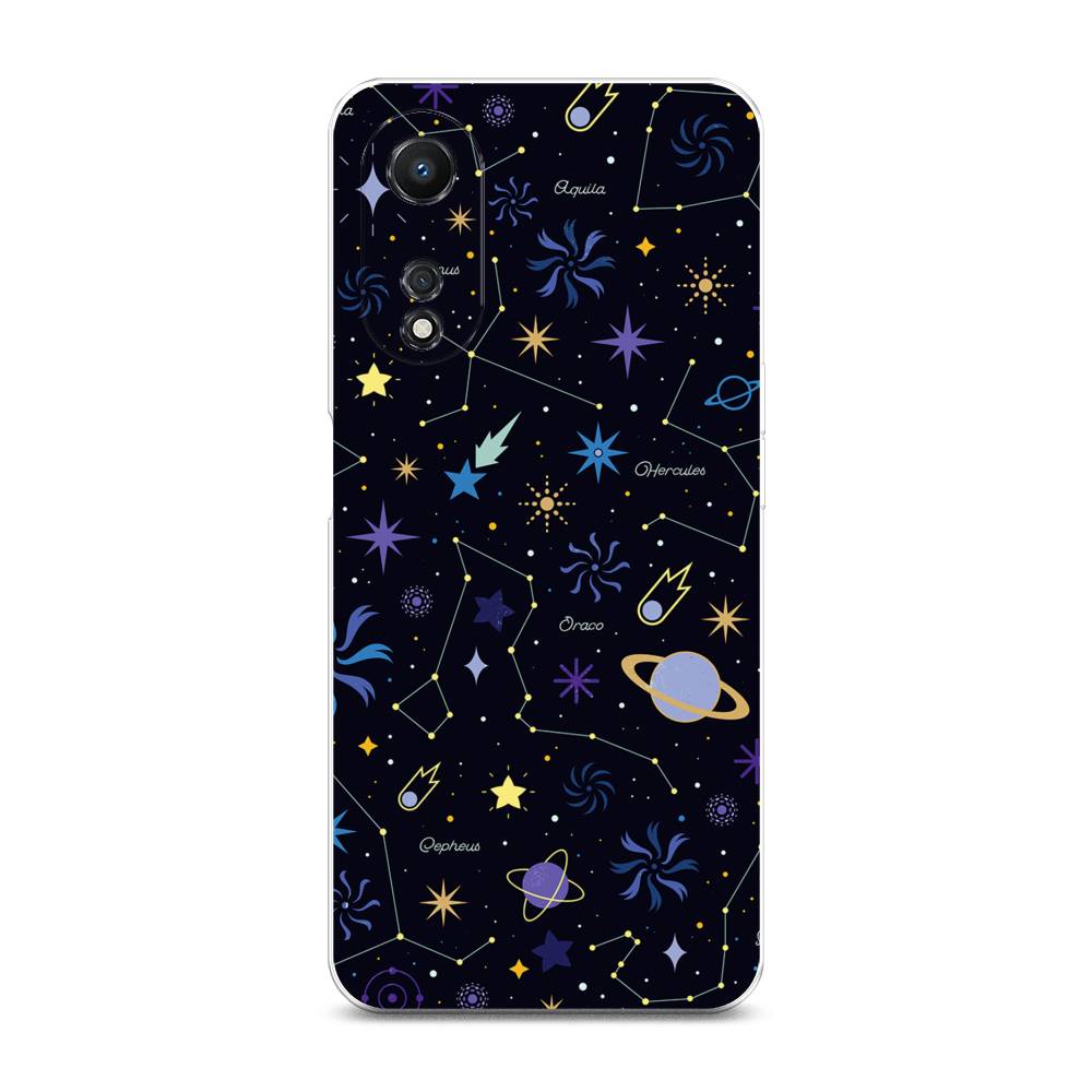 

Чехол для Oppo A58 5G "Цветной космос", Желтый, 2512450-2