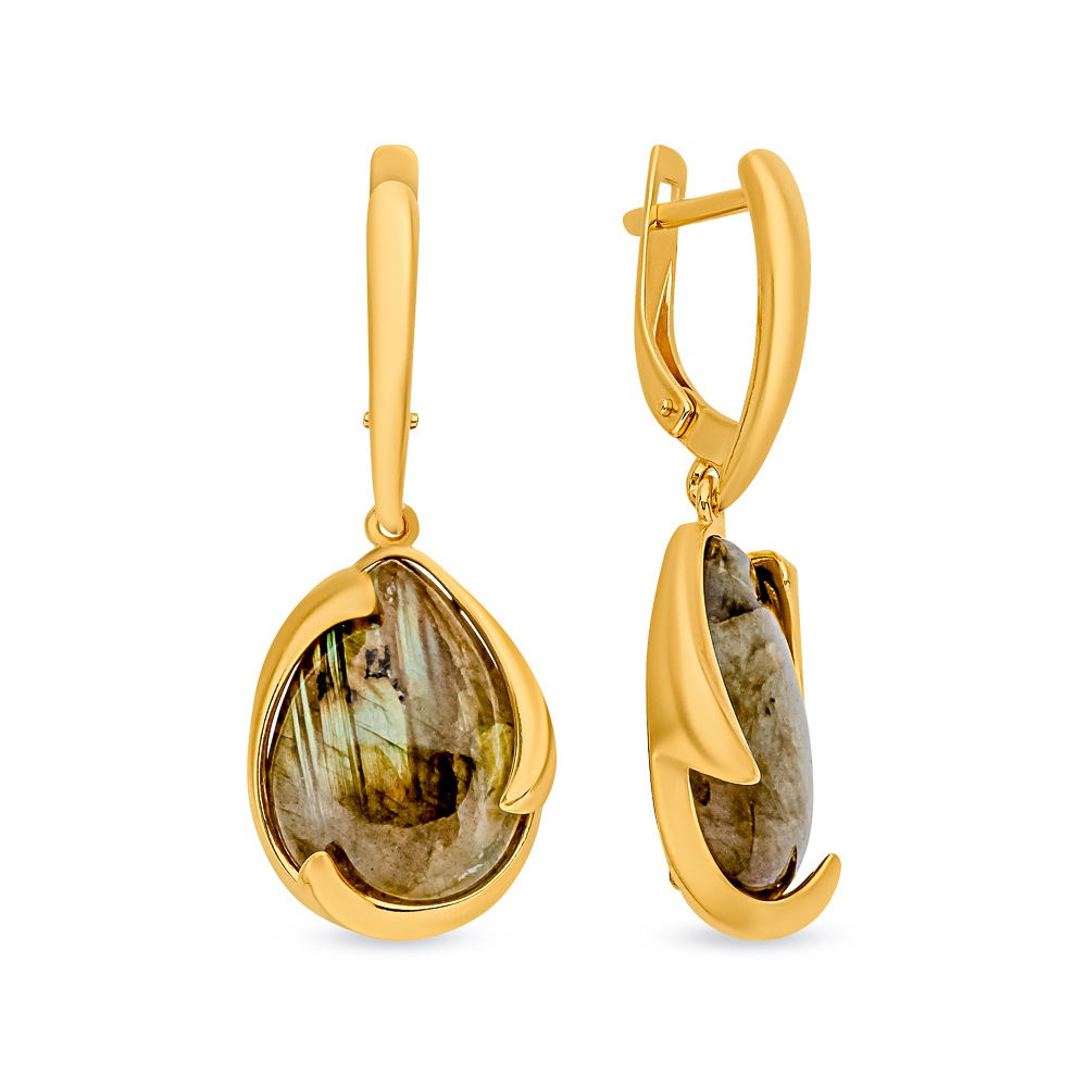 

Серьги подвески из серебра 585Gold 702011191, лабрадорит, 702011191