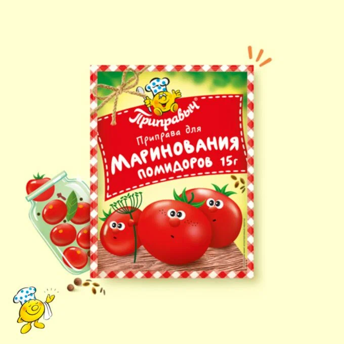 

Приправа Для маринования помидор Приправыч, 15 г х 3 шт, приправа