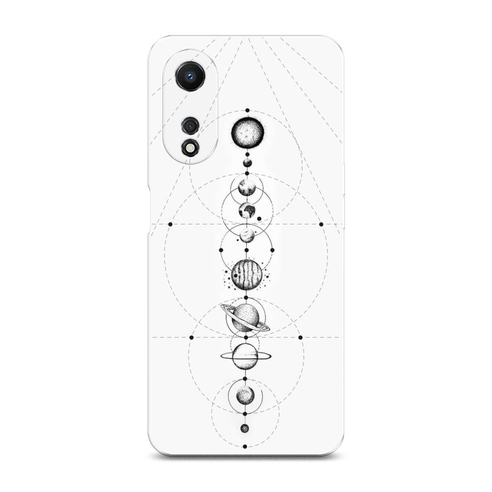 

Чехол для Oppo A58 5G "Парад планет", Серый, 2512450-2