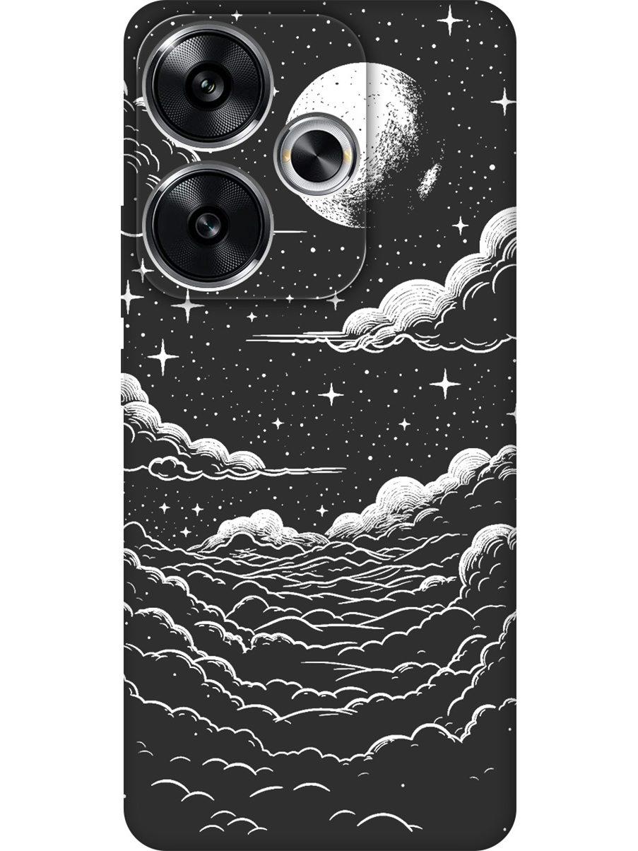 

Силиконовый чехол на Xiaomi Redmi Turbo 3, Poco F6 с принтом матовый черный 906494, Черный;белый, 783980841