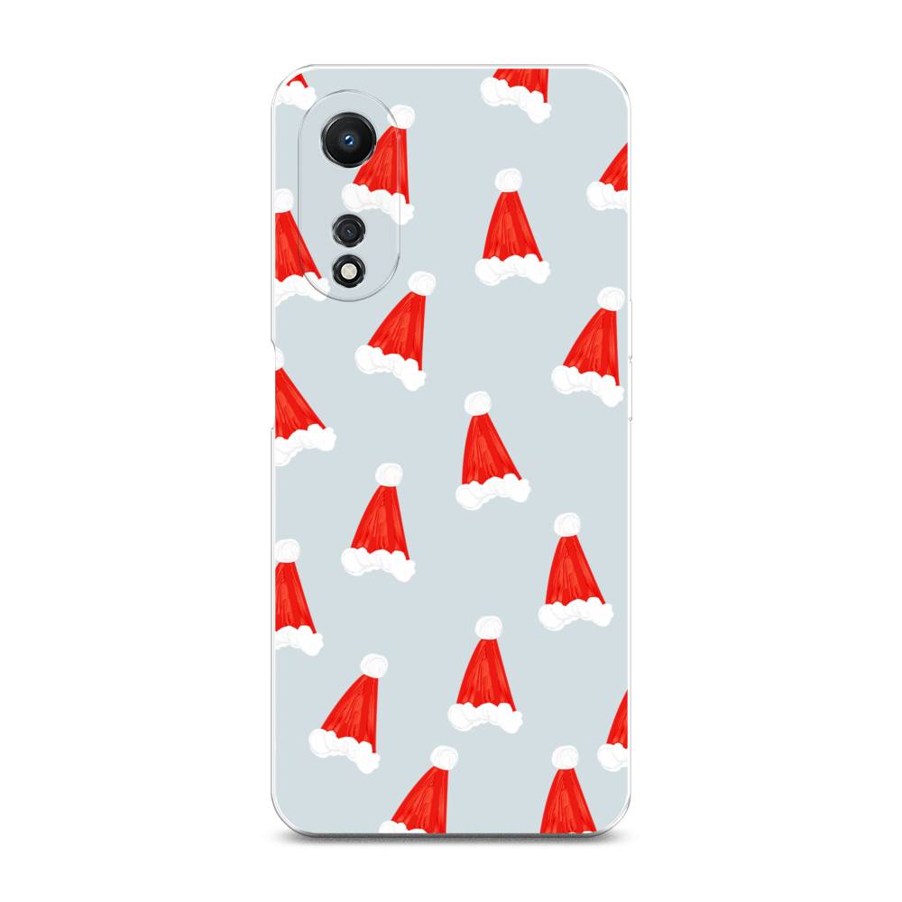 

Чехол на Oppo A58 5G "Новогодние шапочки", Белый;красный;серый, 2512450-5