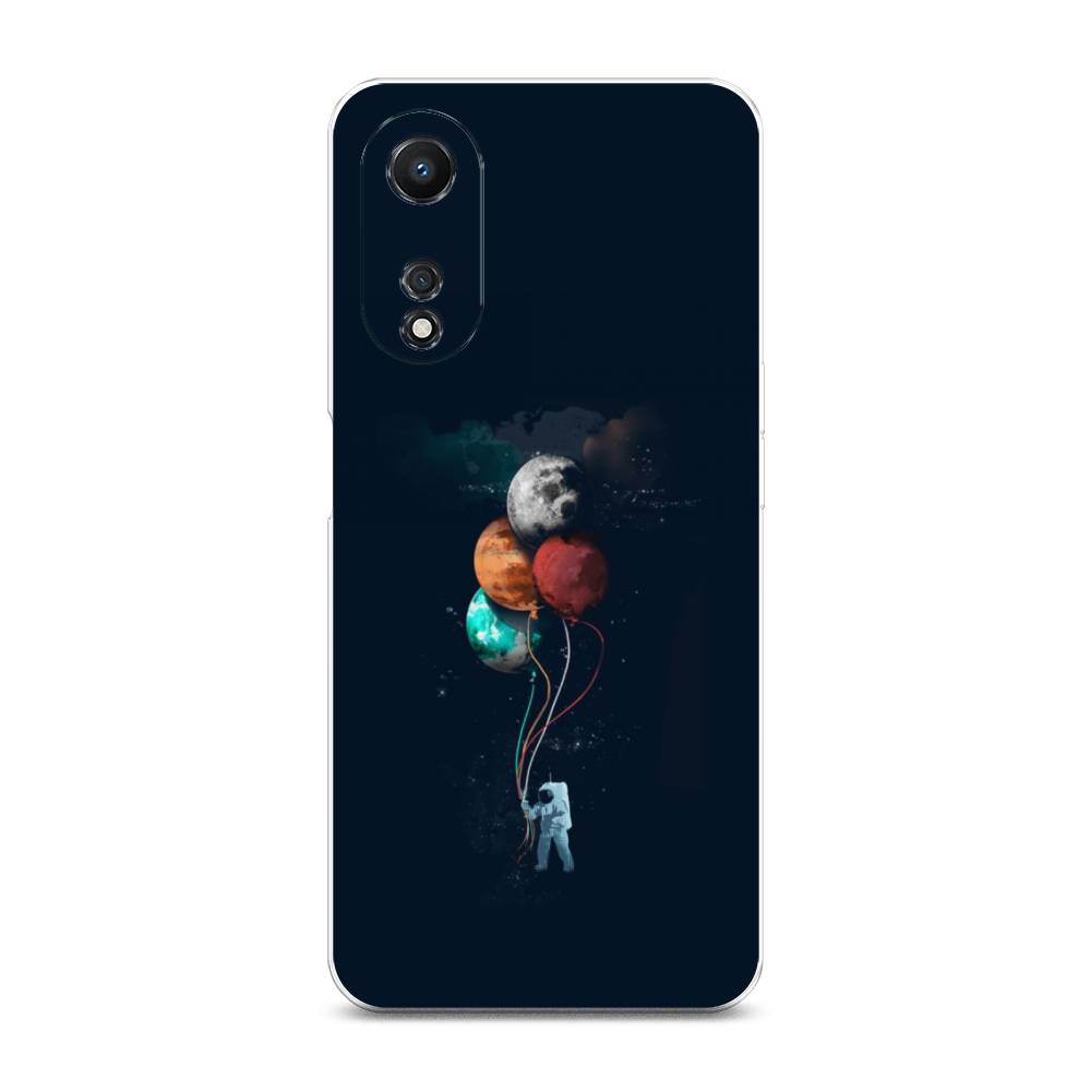 

Чехол для Oppo A58 5G "Космонавт с шариками", Разноцветный, 2512450-4