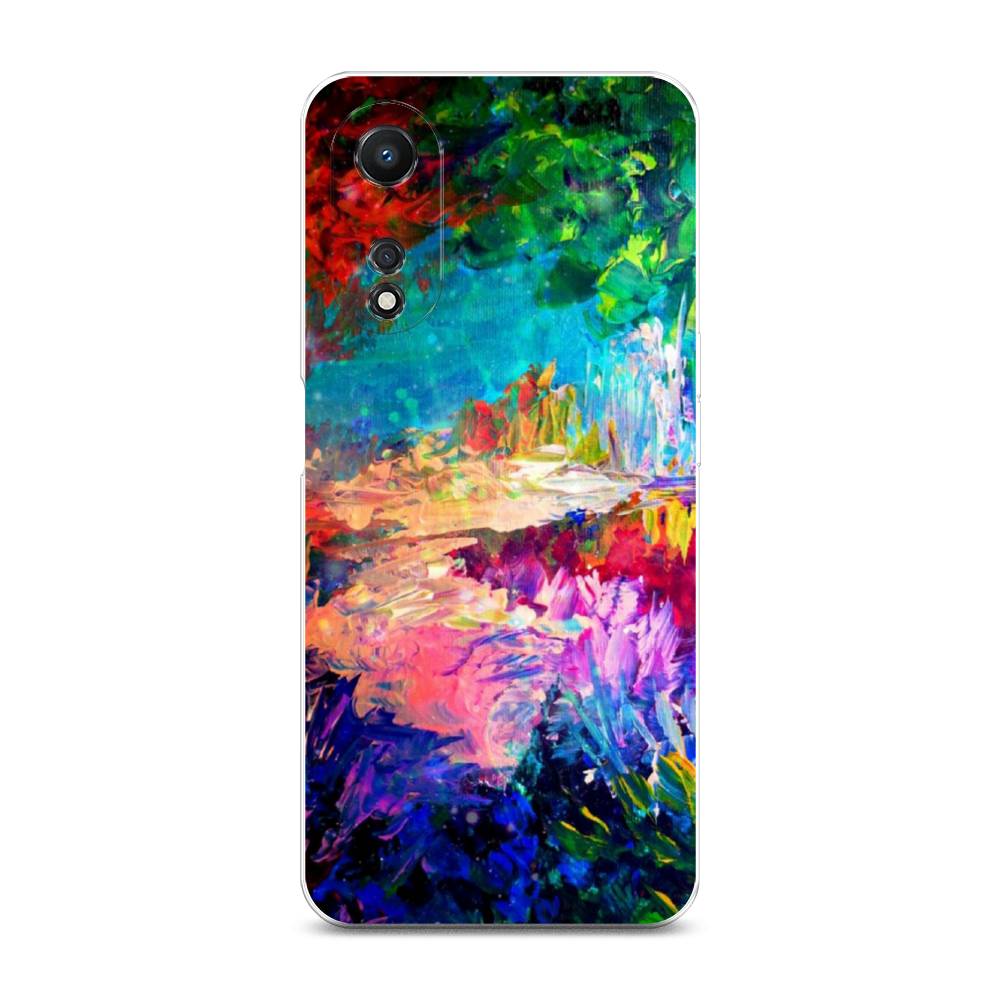 

Чехол для Oppo A58 5G "Лес-гуашь", Синий;розовый;зеленый, 2512450-4