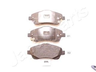 фото Колодки toyota avensis 2003 => japanparts pa206af