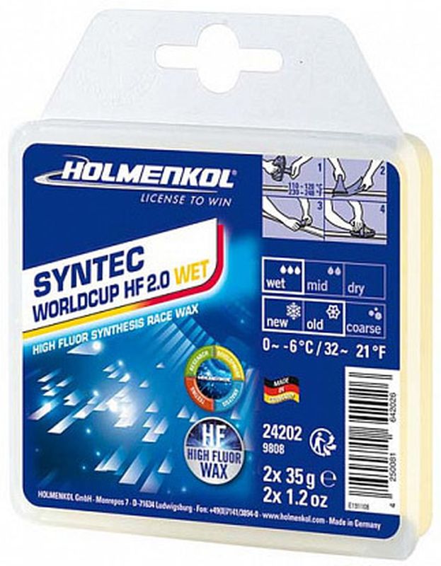 Парафин Holmenkol Syntec WorldCup HF 2.0 WET (0/-6)