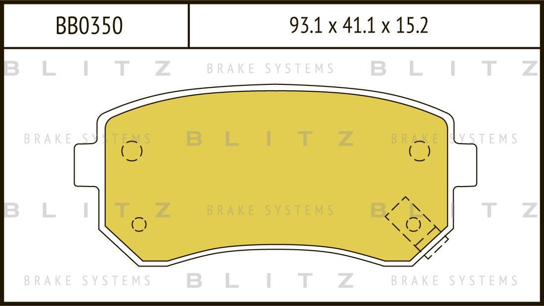 

Тормозные колодки BLITZ задние дисковые bb0350